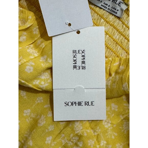 SOPHIE RUE Women's Yellow Top SMALL - Picture 5 of 8